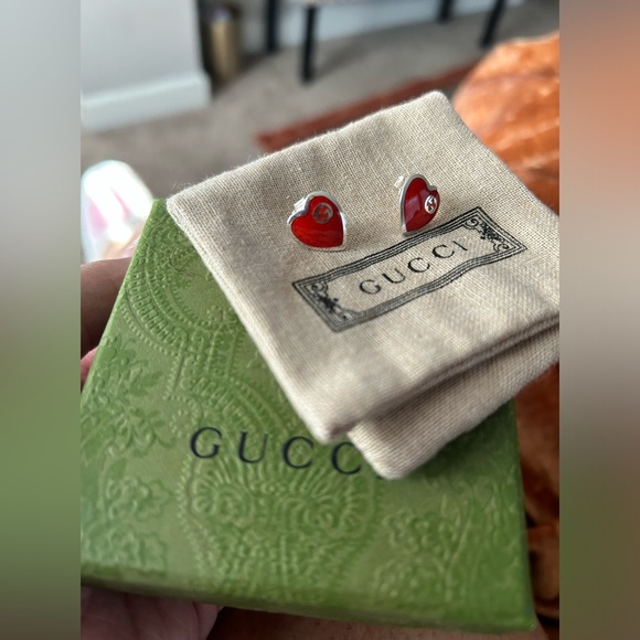 Red Gucci Earrings - Picture 1 of 2
